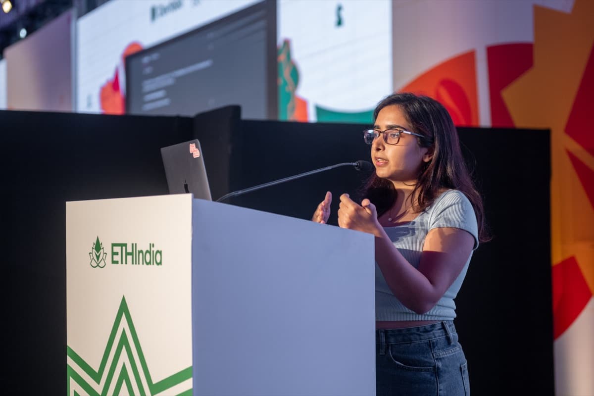 Reet Batra speaking at ETH India